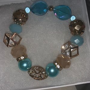Blue and gold bracelet